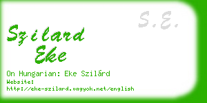 szilard eke business card